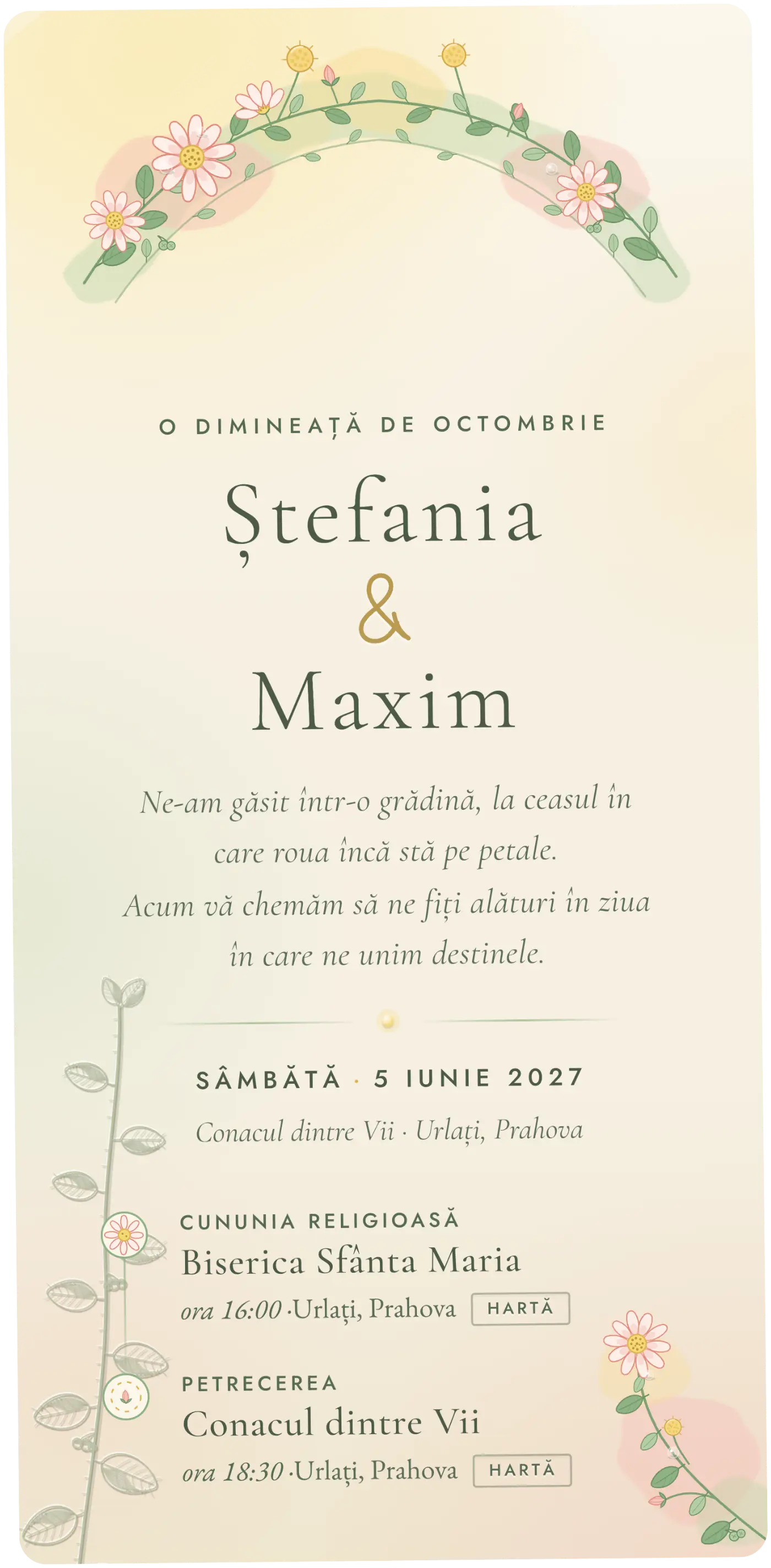 Invitația Ștefania și Maxim (Arcada · In)